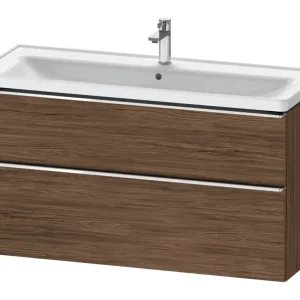 Duravit D-Neo Waschtischunterschrank mit 2 Auszügen Griff Chrom Hochglanz 1184 x 625 x 452 mm - Nussbaum dunkel Matt Preiswert