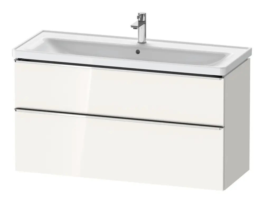 Duravit D-Neo Waschtischunterschrank mit 2 Auszügen Griff Chrom Hochglanz 1184 x 625 x 452 mm - Weiß Hochglanz Kracherpreis