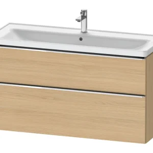 Duravit D-Neo Waschtischunterschrank mit 2 Auszügen Griff Chrom Hochglanz 1184 x 625 x 452 mm - Eiche Natur Matt Direkt Vom Hersteller