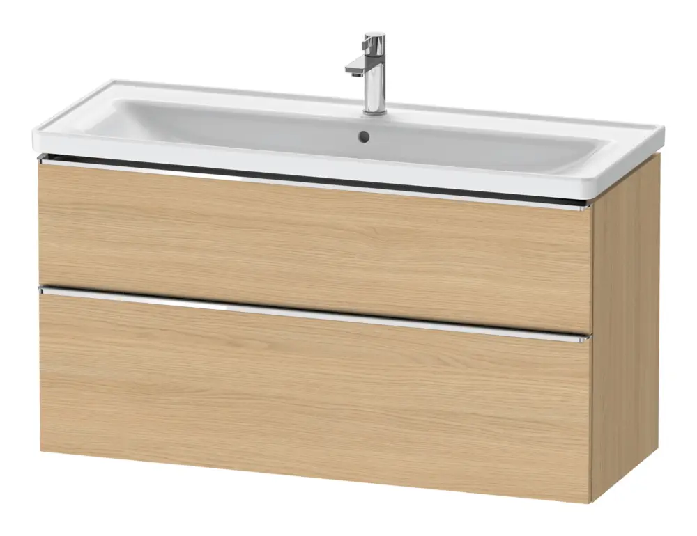 Duravit D-Neo Waschtischunterschrank mit 2 Auszügen Griff Chrom Hochglanz 1184 x 625 x 452 mm - Eiche Natur Matt Direkt Vom Hersteller