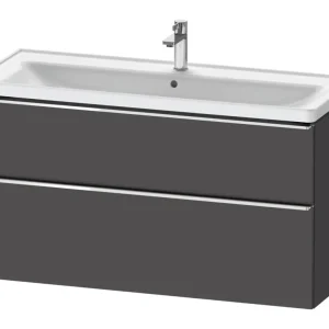 Duravit D-Neo Waschtischunterschrank mit 2 Auszügen Griff Chrom Hochglanz 1184 x 625 x 452 mm - Graphit Matt Saisonangebot