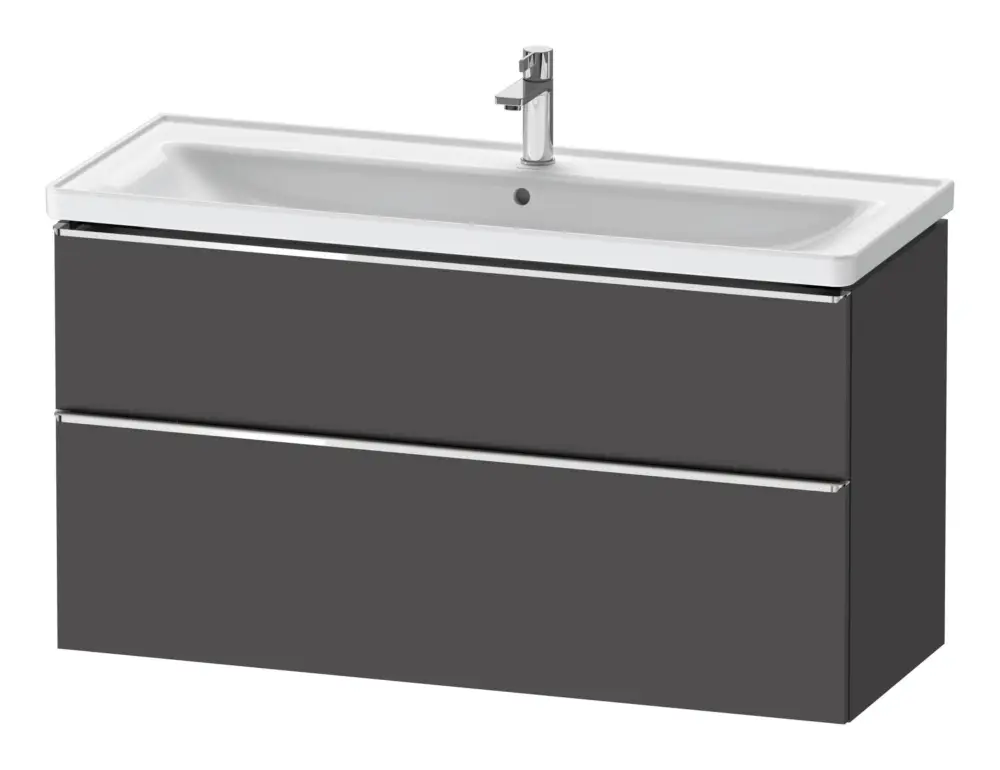 Duravit D-Neo Waschtischunterschrank mit 2 Auszügen Griff Chrom Hochglanz 1184 x 625 x 452 mm - Graphit Matt Saisonangebot