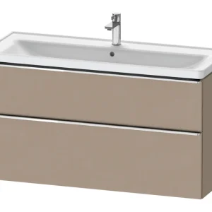 Beliebt Duravit D-Neo Waschtischunterschrank mit 2 Auszügen Griff Chrom Hochglanz 1184 x 625 x 452 mm - Leinen Matt