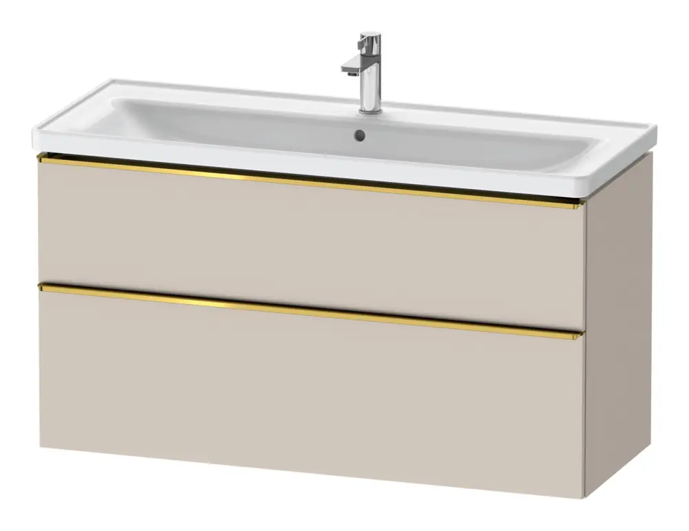 Sonderangebot Duravit D-Neo Waschtischunterschrank mit 2 Auszügen Griff Gold Poliert 1184 x 625 x 452 mm - Taupe Matt