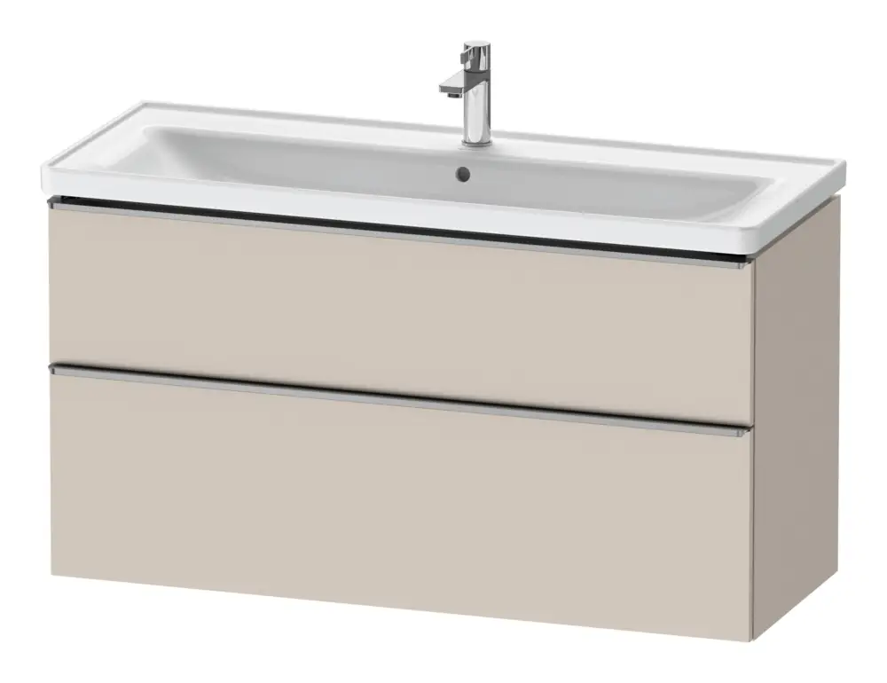 Duravit D-Neo Waschtischunterschrank mit 2 Auszügen Griff Edelstahl Gebürstet 1184 x 625 x 452 mm - Taupe Matt Top-Angebot