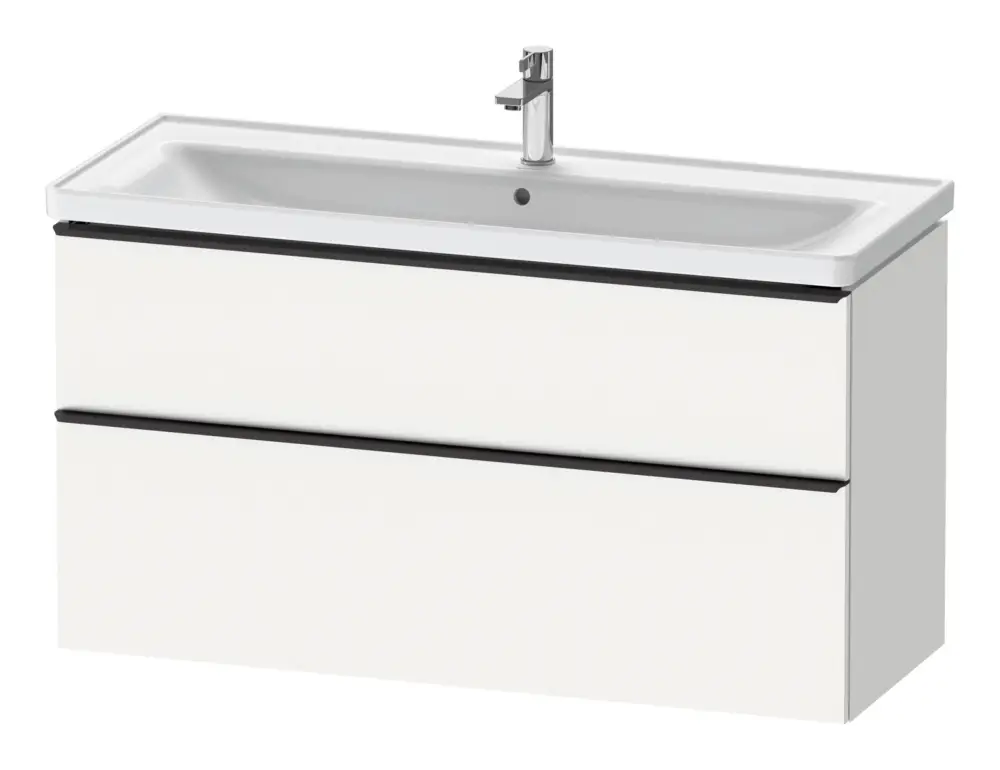 Duravit D-Neo Waschtischunterschrank mit 2 Auszügen Griff Diamantschwarz Matt 1184 x 625 x 452 mm - Weiß Matt Heißes Angebot