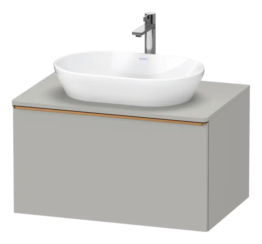 Duravit D-Neo Konsolenwaschtischunterschrank mit 1 Auszug Griff Bronze Gebürstet 800 x 459 x 550 mm - Betongrau Matt Schneller Versand