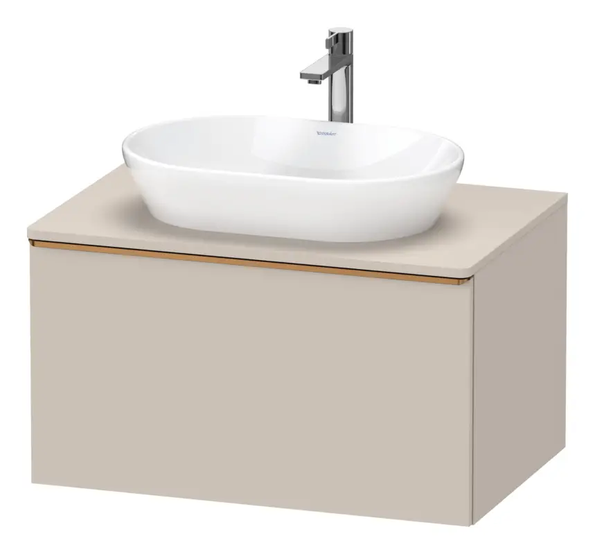 Duravit D-Neo Konsolenwaschtischunterschrank mit 1 Auszug Griff Bronze Gebürstet 800 x 459 x 550 mm - Taupe Matt Begrenztes Angebot
