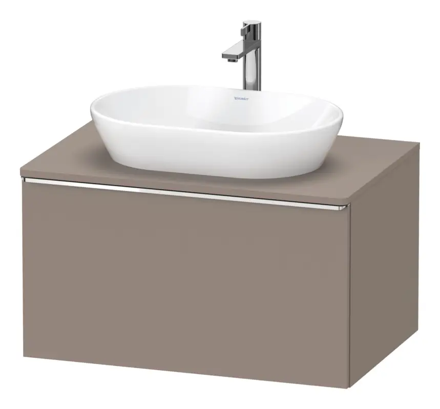 Duravit D-Neo Konsolenwaschtischunterschrank mit 1 Auszug Griff Chrom Hochglanz 800 x 459 x 550 mm - Basalt Matt Markenprodukt