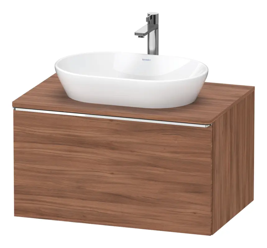 Duravit D-Neo Konsolenwaschtischunterschrank mit 1 Auszug Griff Chrom Hochglanz 800 x 459 x 550 mm - Nussbaum Matt Ausverkauf