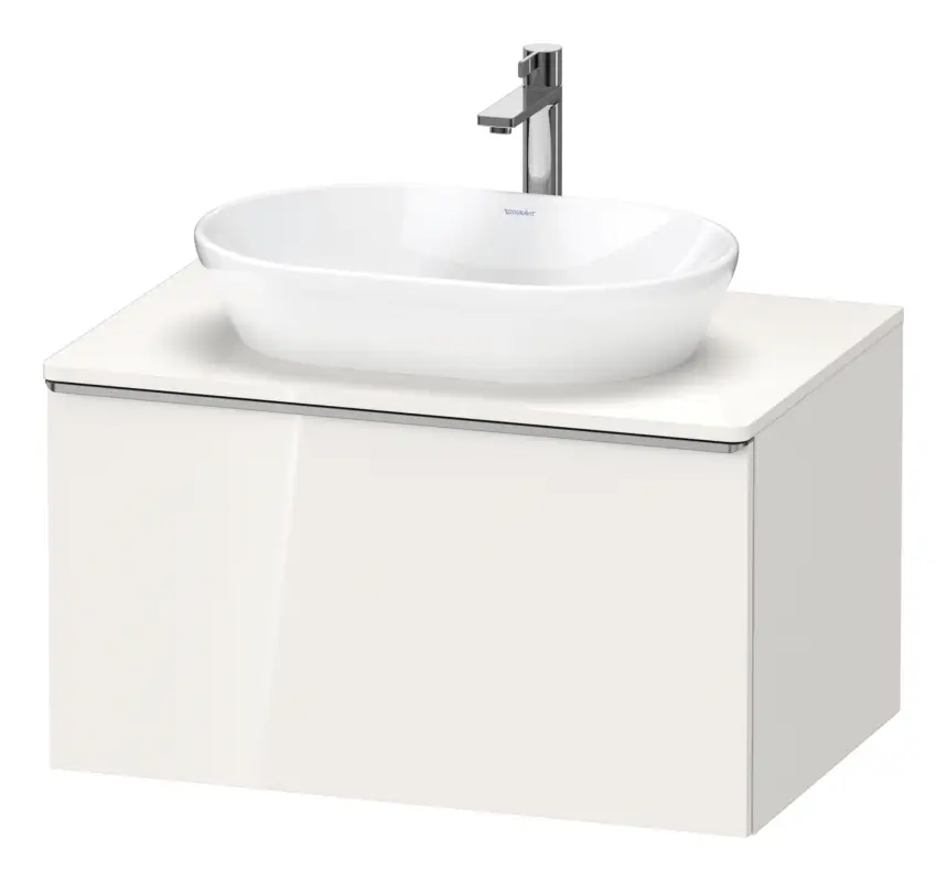 Duravit D-Neo Konsolenwaschtischunterschrank mit 1 Auszug Griff Edelstahl Gebürstet 800 x 459 x 550 mm - Weiß Hochglanz Ausverkauf
