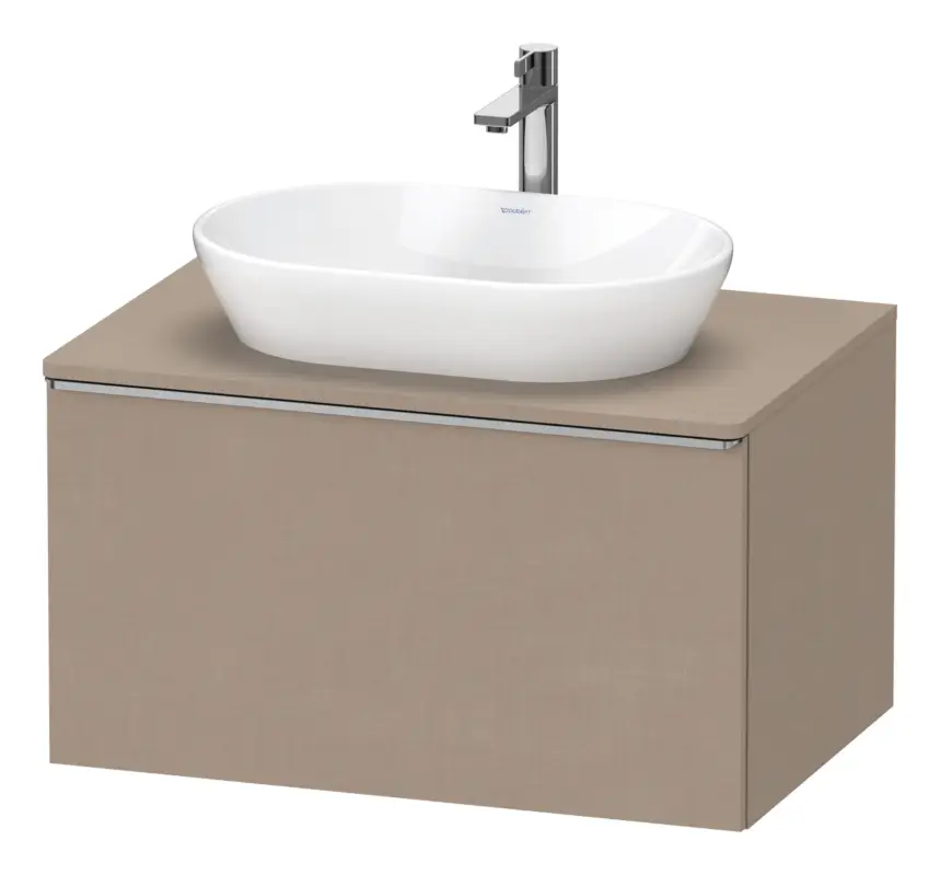 Duravit D-Neo Konsolenwaschtischunterschrank mit 1 Auszug Griff Edelstahl Gebürstet 800 x 459 x 550 mm - Leinen Matt Direktkauf