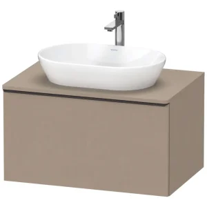 Angebot Duravit D-Neo Konsolenwaschtischunterschrank mit 1 Auszug Griff Diamantschwarz Matt 800 x 459 x 550 mm - Leinen Matt
