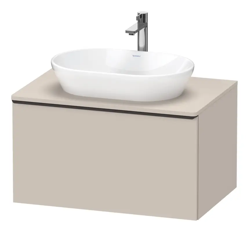Preisknaller Duravit D-Neo Konsolenwaschtischunterschrank mit 1 Auszug Griff Diamantschwarz Matt 800 x 459 x 550 mm - Taupe Matt