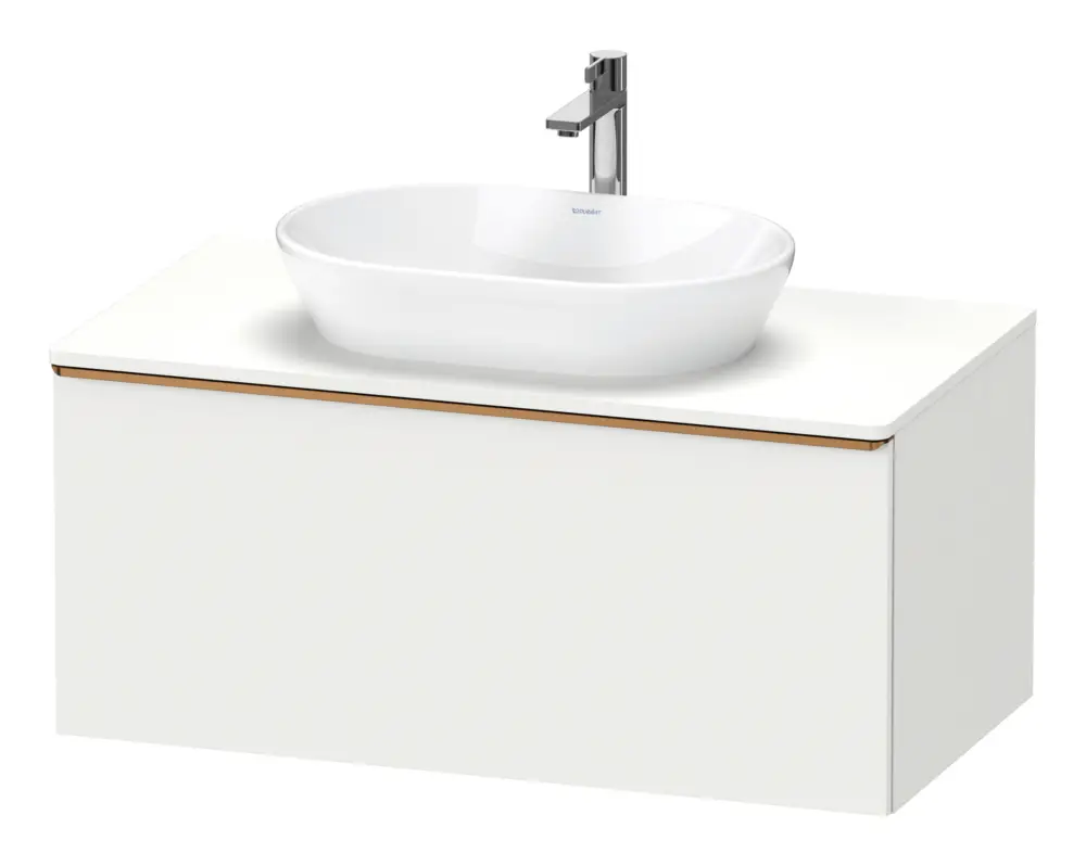 Schnäppchen Duravit D-Neo Konsolenwaschtischunterschrank mit 1 Auszug Griff Bronze Gebürstet 1000 x 459 x 550 mm - Weiß Matt