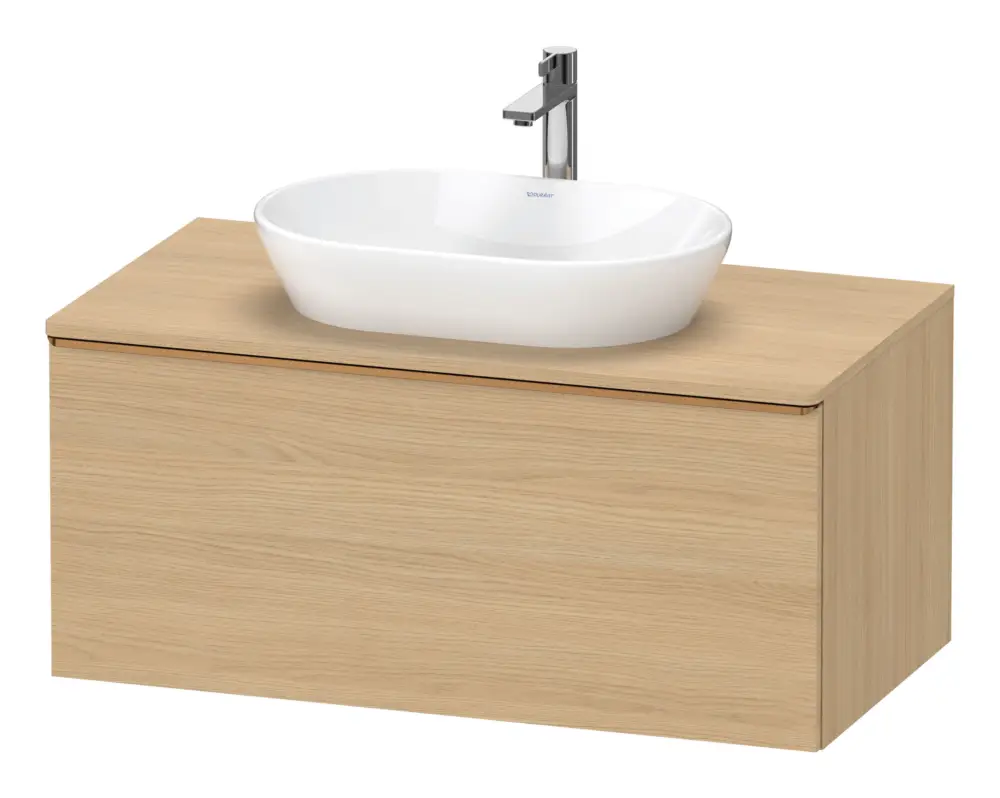 Zertifiziert Duravit D-Neo Konsolenwaschtischunterschrank mit 1 Auszug Griff Bronze Gebürstet 1000 x 459 x 550 mm - Eiche Natur Matt