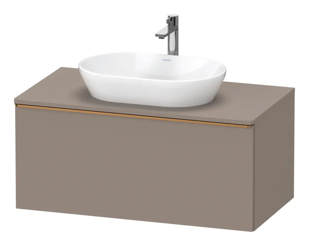 Duravit D-Neo Konsolenwaschtischunterschrank mit 1 Auszug Griff Bronze Gebürstet 1000 x 459 x 550 mm - Basalt Matt Meistverkauft