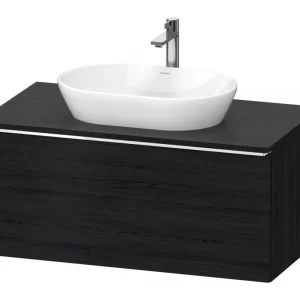 Aktuell Duravit D-Neo Konsolenwaschtischunterschrank mit 1 Auszug Griff Chrom Hochglanz 1000 x 459 x 550 mm - Eiche Schwarz Matt