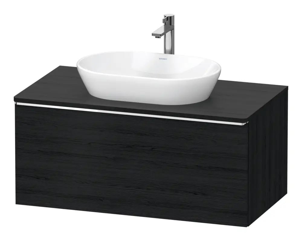 Aktuell Duravit D-Neo Konsolenwaschtischunterschrank mit 1 Auszug Griff Chrom Hochglanz 1000 x 459 x 550 mm - Eiche Schwarz Matt