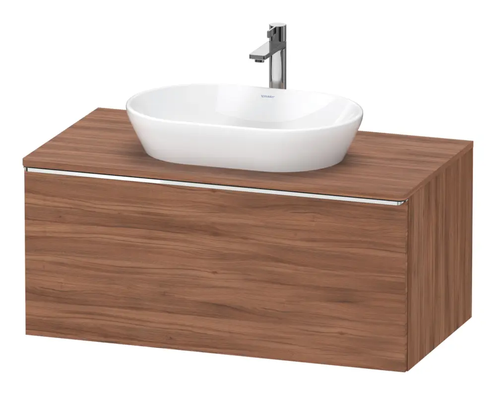 Duravit D-Neo Konsolenwaschtischunterschrank mit 1 Auszug Griff Chrom Hochglanz 1000 x 459 x 550 mm - Nussbaum Matt Neuheit