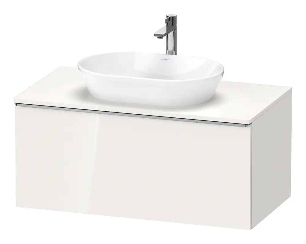 Expressversand Duravit D-Neo Konsolenwaschtischunterschrank mit 1 Auszug Griff Edelstahl Gebürstet 1000 x 459 x 550 mm - Weiß Hochglanz
