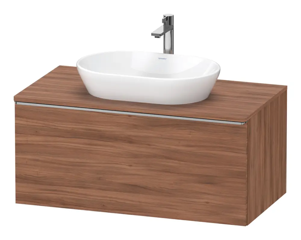 Duravit D-Neo Konsolenwaschtischunterschrank mit 1 Auszug Griff Edelstahl Gebürstet 1000 x 459 x 550 mm - Nussbaum Matt Solange Der Vorrat Reicht