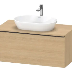 Ausverkauf Duravit D-Neo Konsolenwaschtischunterschrank mit 1 Auszug Griff Diamantschwarz Matt 1000 x 459 x 550 mm - Eiche Natur Matt