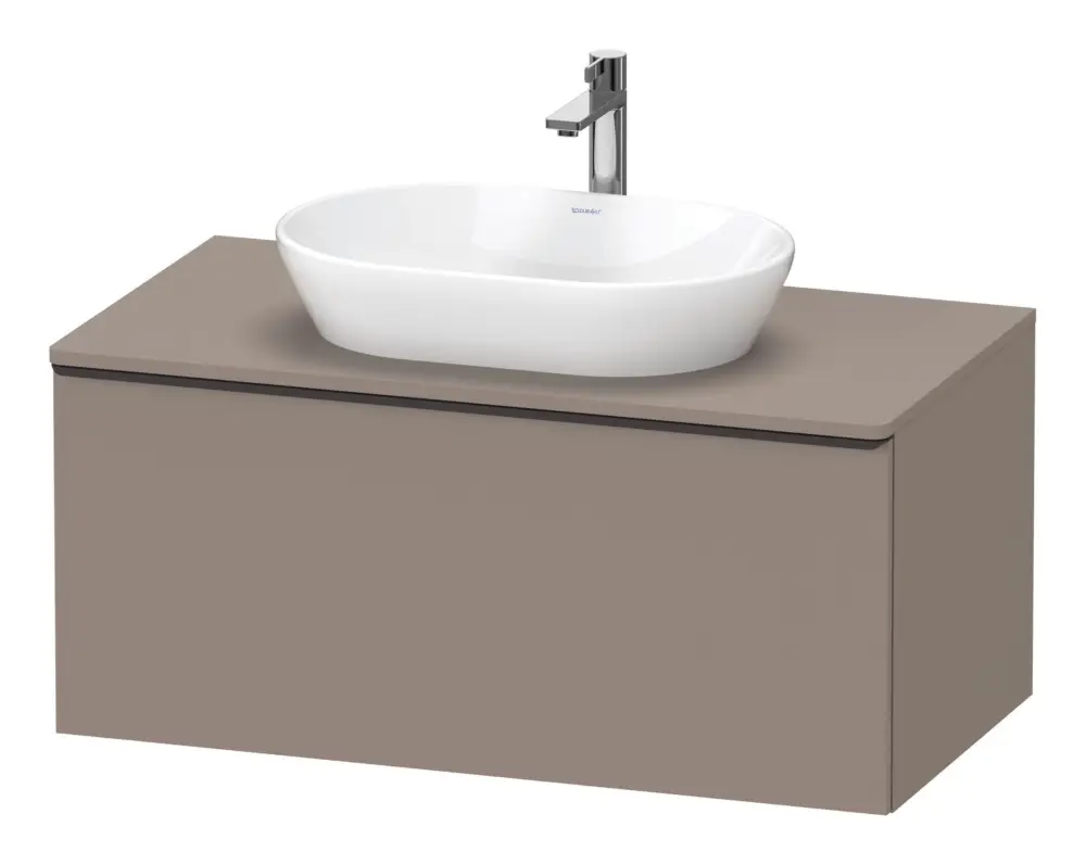 Duravit D-Neo Konsolenwaschtischunterschrank mit 1 Auszug Griff Diamantschwarz Matt 1000 x 459 x 550 mm - Basalt Matt Direkt Vom Hersteller