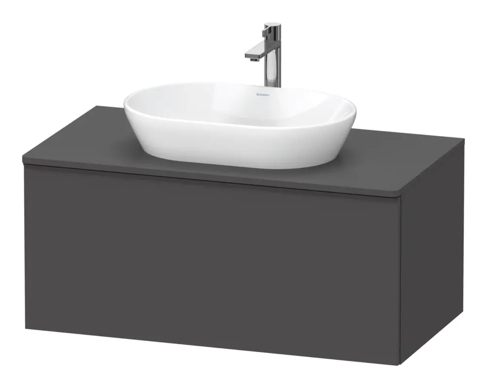 Duravit D-Neo Konsolenwaschtischunterschrank mit 1 Auszug Griff Diamantschwarz Matt 1000 x 459 x 550 mm - Graphit Matt Rabatt