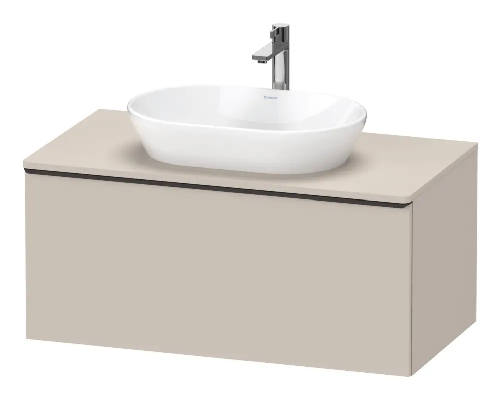 Duravit D-Neo Konsolenwaschtischunterschrank mit 1 Auszug Griff Diamantschwarz Matt 1000 x 459 x 550 mm - Taupe Matt Top-Angebot