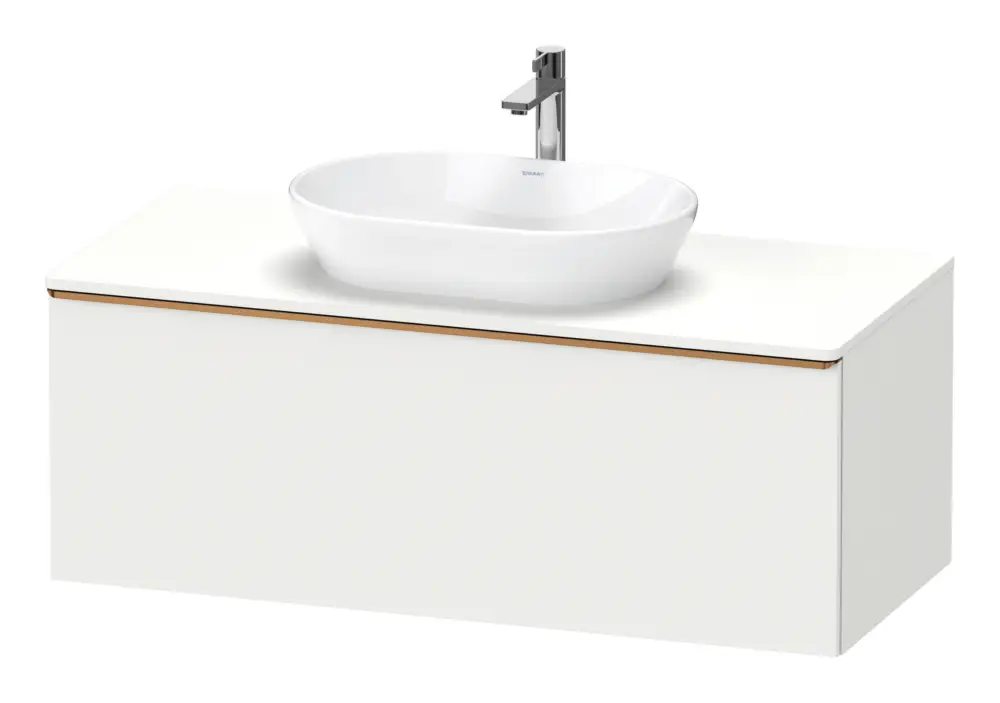 Duravit D-Neo Konsolenwaschtischunterschrank mit 1 Auszug Griff Bronze Gebürstet 1200 x 459 x 550 mm - Weiß Matt Sichere Zahlung