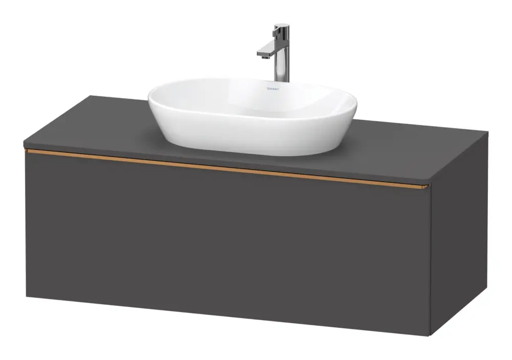 Duravit D-Neo Konsolenwaschtischunterschrank mit 1 Auszug Griff Bronze Gebürstet 1200 x 459 x 550 mm - Graphit Matt Heißes Angebot