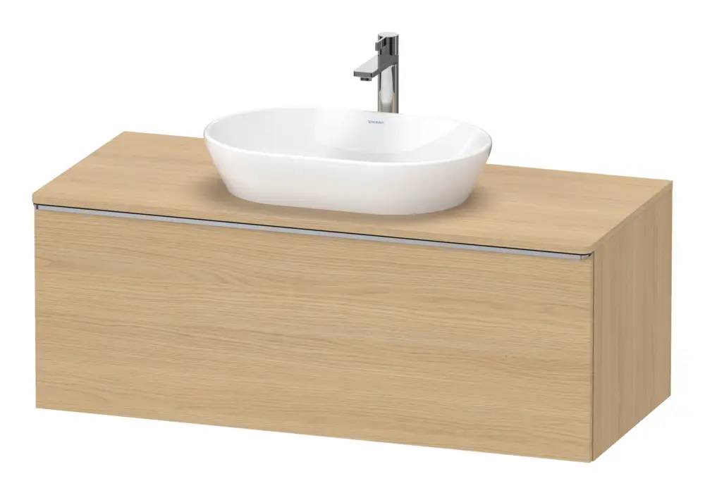 Duravit D-Neo Konsolenwaschtischunterschrank mit 1 Auszug Griff Edelstahl Gebürstet 1200 x 459 x 550 mm - Eiche Natur Matt Preis Gesenkt