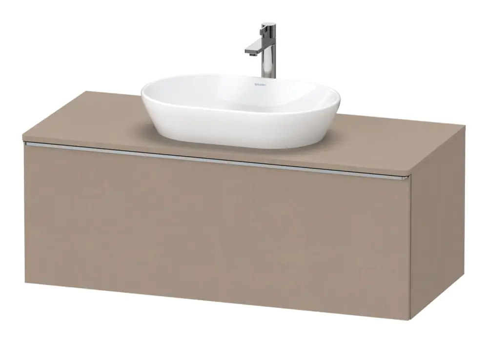 Duravit D-Neo Konsolenwaschtischunterschrank mit 1 Auszug Griff Edelstahl Gebürstet 1200 x 459 x 550 mm - Leinen Matt Finale Aktion