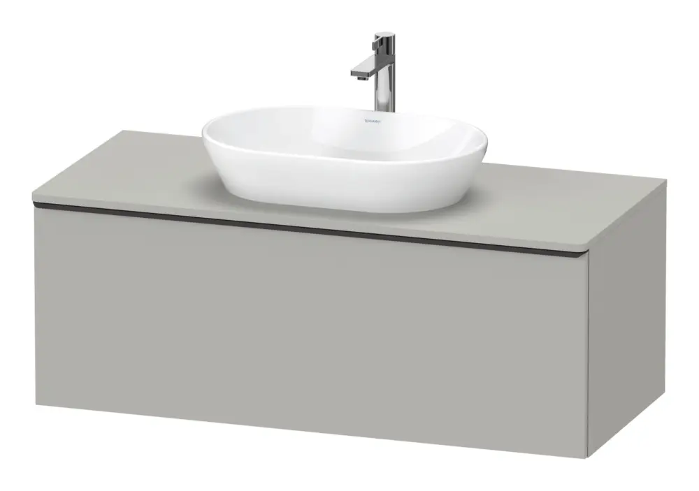 Jetzt Kaufen Duravit D-Neo Konsolenwaschtischunterschrank mit 1 Auszug Griff Diamantschwarz Matt 1200 x 459 x 550 mm - Betongrau Matt