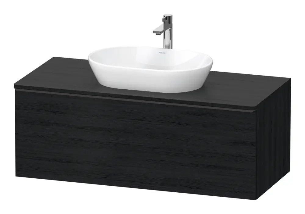 Duravit D-Neo Konsolenwaschtischunterschrank mit 1 Auszug Griff Diamantschwarz Matt 1200 x 459 x 550 mm - Eiche Schwarz Matt Garantierte Lieferung