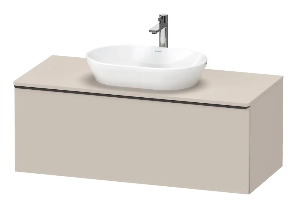 Top-Angebot Duravit D-Neo Konsolenwaschtischunterschrank mit 1 Auszug Griff Diamantschwarz Matt 1200 x 459 x 550 mm - Taupe Matt