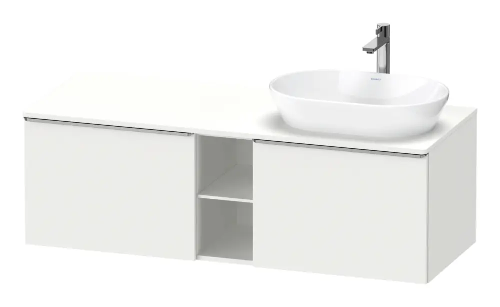 Meistverkauft Duravit D-Neo Konsolenwaschtischunterschrank für Becken rechts mit 2 Auszügen und 2 Fächern Griff Edelstahl Gebürstet 1400 x 459 x 550 mm - Weiß Matt