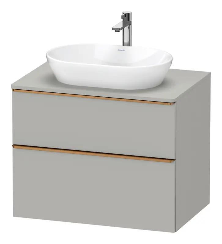 Duravit D-Neo Konsolenwaschtischunterschrank mit 2 Auszügen Griff Bronze Gebürstet 800 x 644 x 550 mm - Betongrau Matt Bestseller