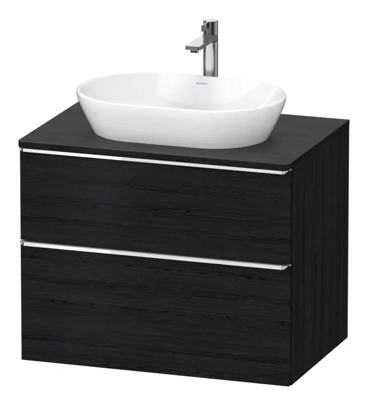 Duravit D-Neo Konsolenwaschtischunterschrank mit 2 Auszügen Griff Chrom Hochglanz 800 x 644 x 550 mm - Eiche Schwarz Matt Direkt Vom Hersteller