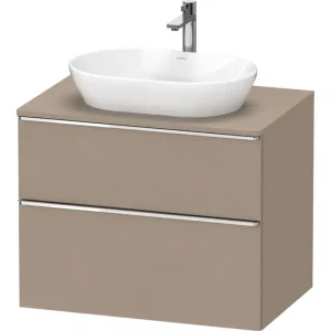 Aktuell Duravit D-Neo Konsolenwaschtischunterschrank mit 2 Auszügen Griff Chrom Hochglanz 800 x 644 x 550 mm - Leinen Matt