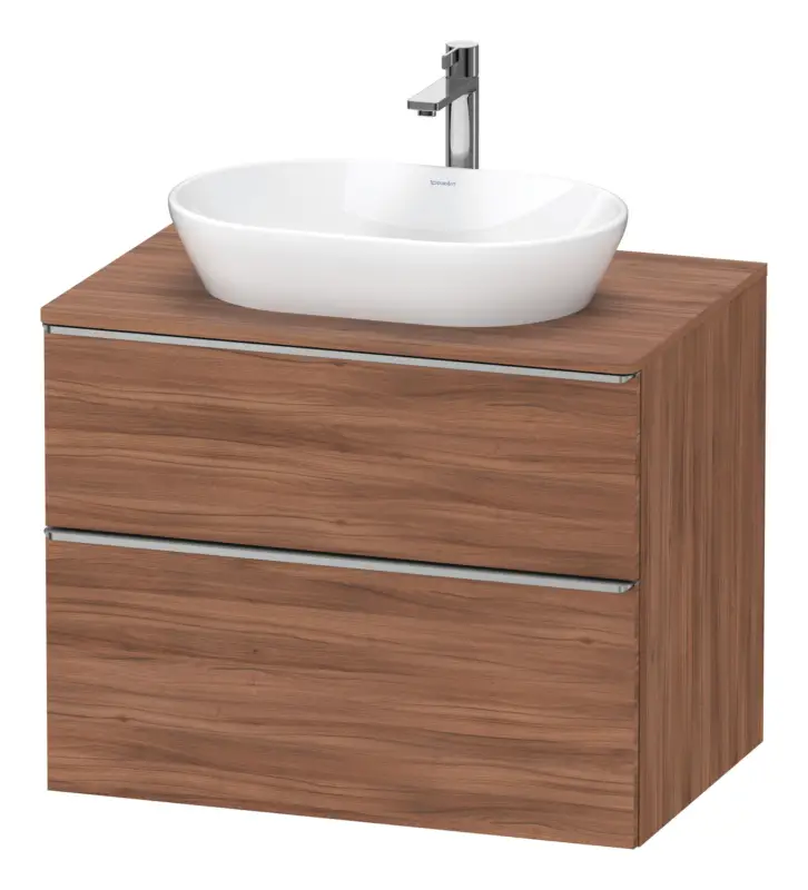 Duravit D-Neo Konsolenwaschtischunterschrank mit 2 Auszügen Griff Edelstahl Gebürstet 800 x 644 x 550 mm - Nussbaum Matt Preiswert