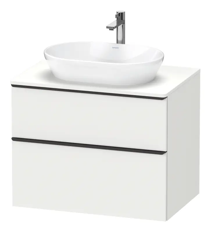 Mega-Angebot Duravit D-Neo Konsolenwaschtischunterschrank mit 2 Auszügen Griff Diamantschwarz Matt 800 x 644 x 550 mm - Weiß Matt