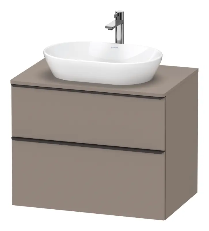 Solange Der Vorrat Reicht Duravit D-Neo Konsolenwaschtischunterschrank mit 2 Auszügen Griff Diamantschwarz Matt 800 x 644 x 550 mm - Basalt Matt