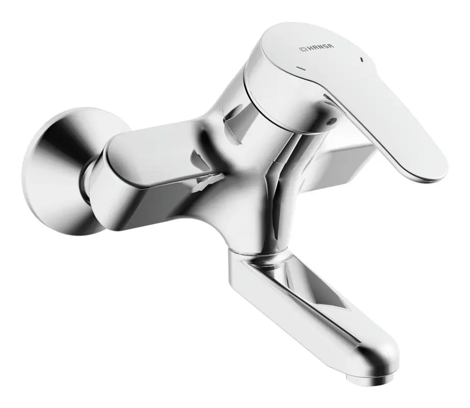 Sonderangebot Hansa Hansamix Waschtisch-Einhand-Wandbatterie Care® Strahlregler Bedienungshebel (Metall) Ausladung 171 mm