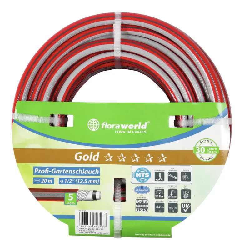 Floraworld Profi-Wasserschlauch 3/4" 25m NTS rot Echt