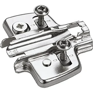 Hettich Sensys / Intermat Kreuzmontageplatte mit Direkt-Höhenverstellung, vernickelt, mit Spanplattenschrauben, Distanz 0 mm(Verpackungseinheit: 50Stück) Bestpreis