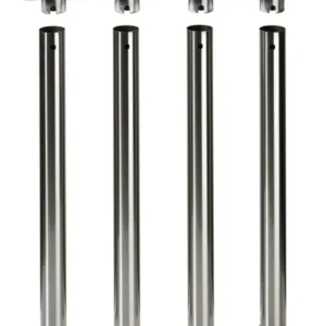Bestpreis Hettich Tischbein-Set Efua ø 60 mm x 710 mm - 740 mm Edelstahl Optik