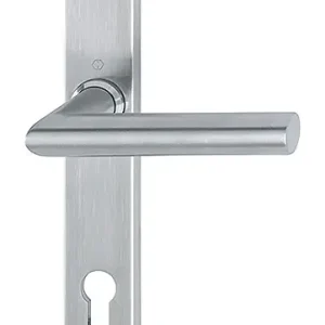 Hoppe Amsterdam Edelstahl-Schmalschild-Türgriff-Halbgarnitur E1400F/3357SN, Profilzylinder, für Profiltüren (Innenseite) - matt Top-Angebot