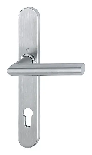 Hoppe Amsterdam Edelstahl-Schmalschild-Türgriff-Halbgarnitur E1400F/3357SN, Profilzylinder, für Profiltüren (Innenseite) - matt Top-Angebot